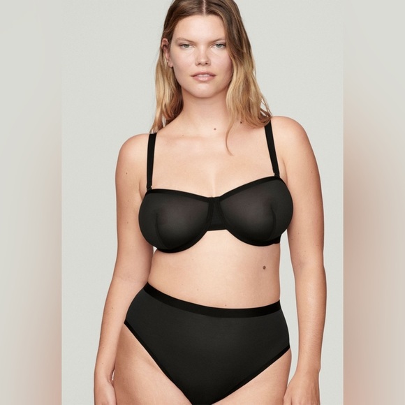 CUUP The Balconette Mesh Bra Black 34F- Still Full Price - Picture 2 of 9